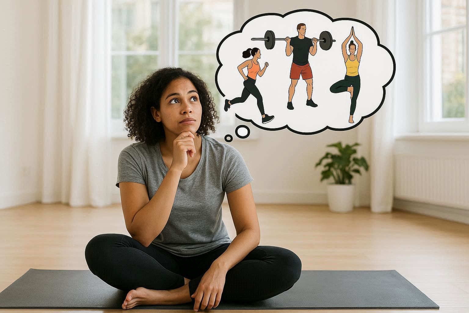 Thinking about what workout to do